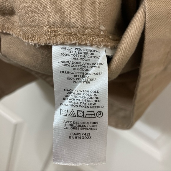 LOFT Women’s Tan Canvas Corduroy Collar Barn Jacket Size XLP Field Chore Coat - Picture 7 of 10